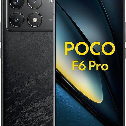 Poco F6 PRO 5G + 4G LTE 512GB + 12GB Global Version Unlocked 6.67" 120Hz 50Mp Triple Camera (Tmobile Mint Tello & Global) + (W/Fast Car 51W Bundle) (Black)