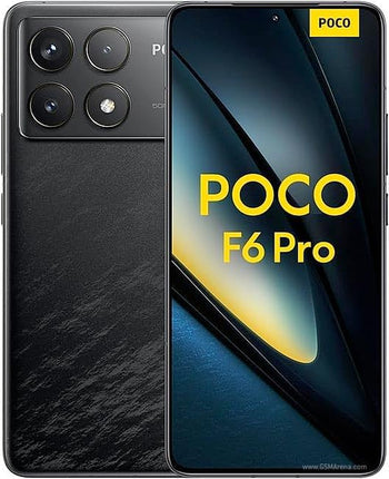 Poco F6 PRO 5G + 4G LTE 512GB + 12GB Global Version Unlocked 6.67" 120Hz 50Mp Triple Camera (Tmobile Mint Tello & Global) + (W/Fast Car 51W Bundle) (Black)