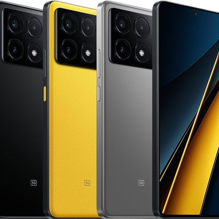 Poco X6 PRO 5G + 4G LTE Global Unlocked (512GB + 12GB) GSM 6.67" 64MP Triple Camera (Tmobile Mint Tello Global) + (Car Fast Car Dual Charger Bundle) (Yellow Global ROM)