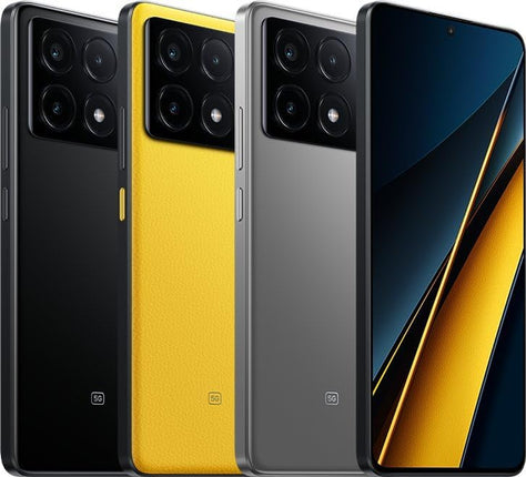 Poco X6 PRO 5G + 4G LTE Global Unlocked (512GB + 12GB) GSM 6.67" 64MP Triple Camera (Tmobile Mint Tello Global) + (Car Fast Car Dual Charger Bundle) (Yellow Global ROM)